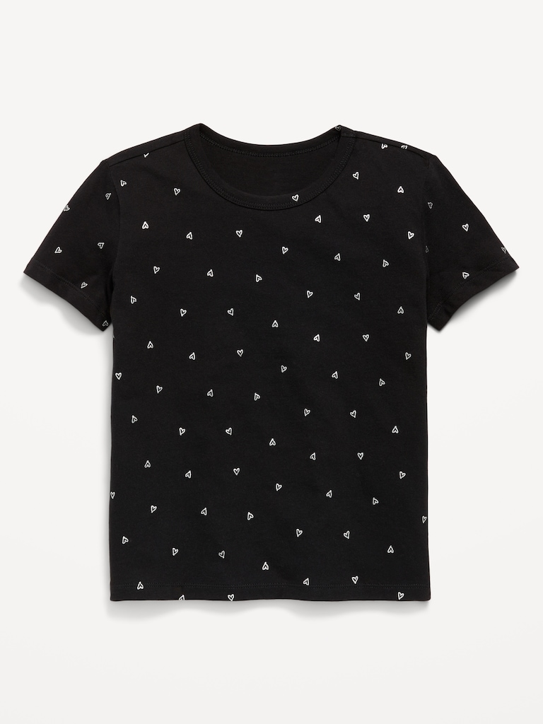 T-shirt ultra-doux à manches courtes à motif pour fille