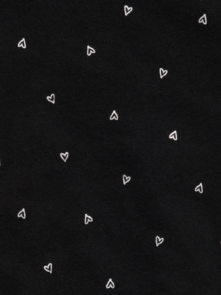 T-shirt ultra-doux à manches courtes à motif pour fille