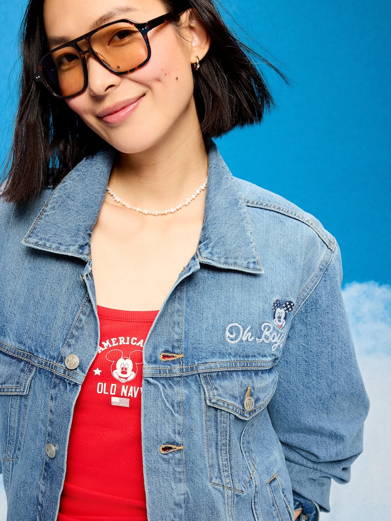 Old Navy x Disney Mickey Mouse Denim Trucker Jacket for Adults
