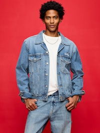 Old Navy x Disney Mickey Mouse Denim Trucker Jacket for Adults