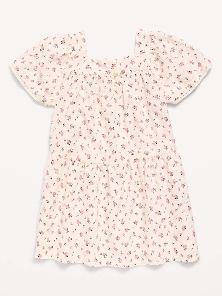 Printed Short-Sleeve Dress for Toddler Girls
