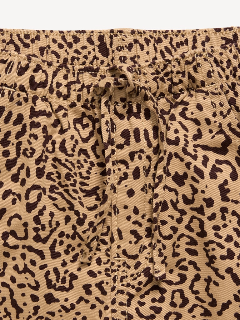 Pull-On Super Baggy Wide-Leg Twill Pants for Girls