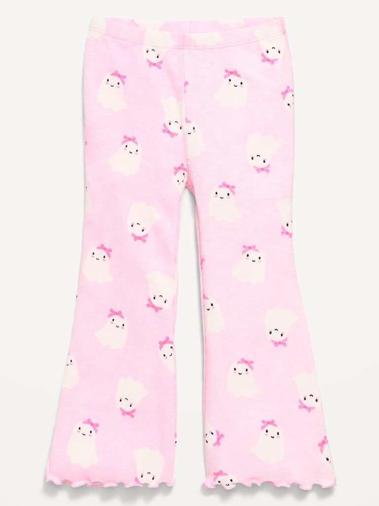 Ribbed Flared Leggings for Toddler Girls