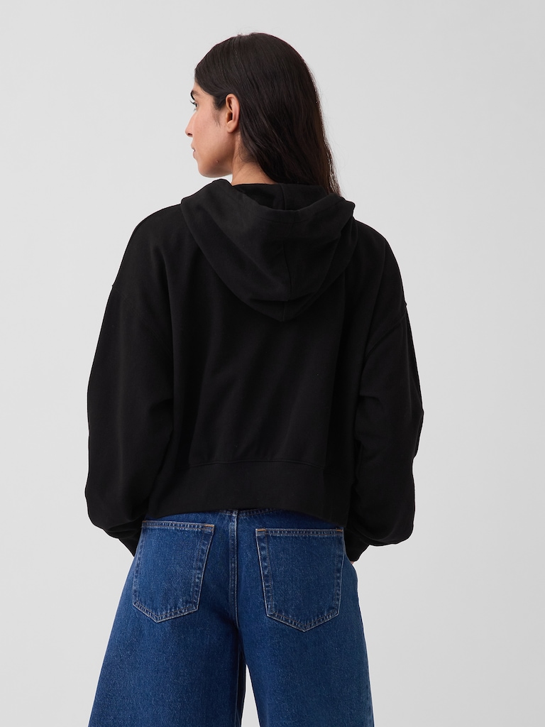 VintageSoft Terry Oversized Wedge Zip Hoodie