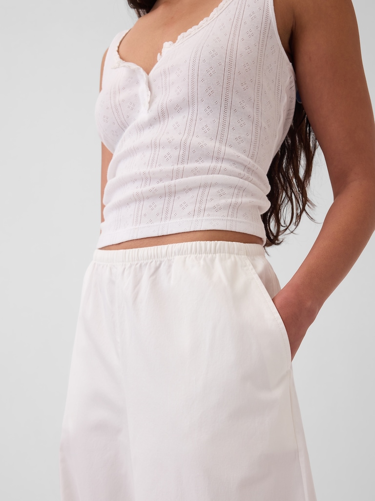 Mid Rise Relaxed Easy Wide-Leg Pants