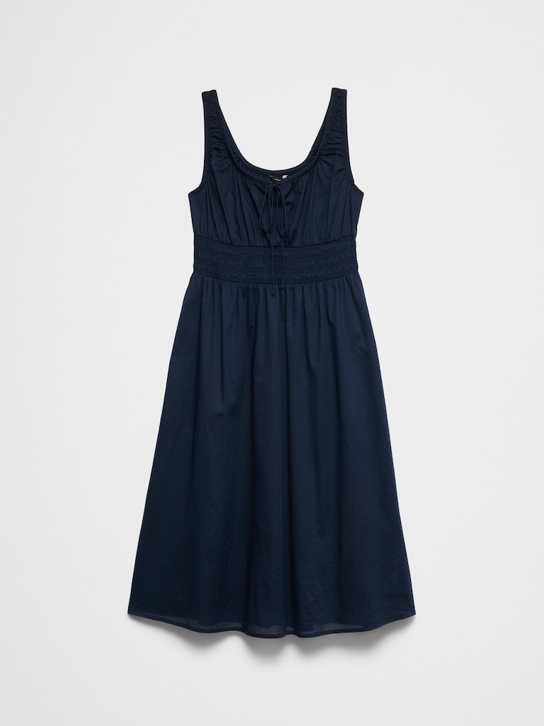 Smocked Waist Midi Dress