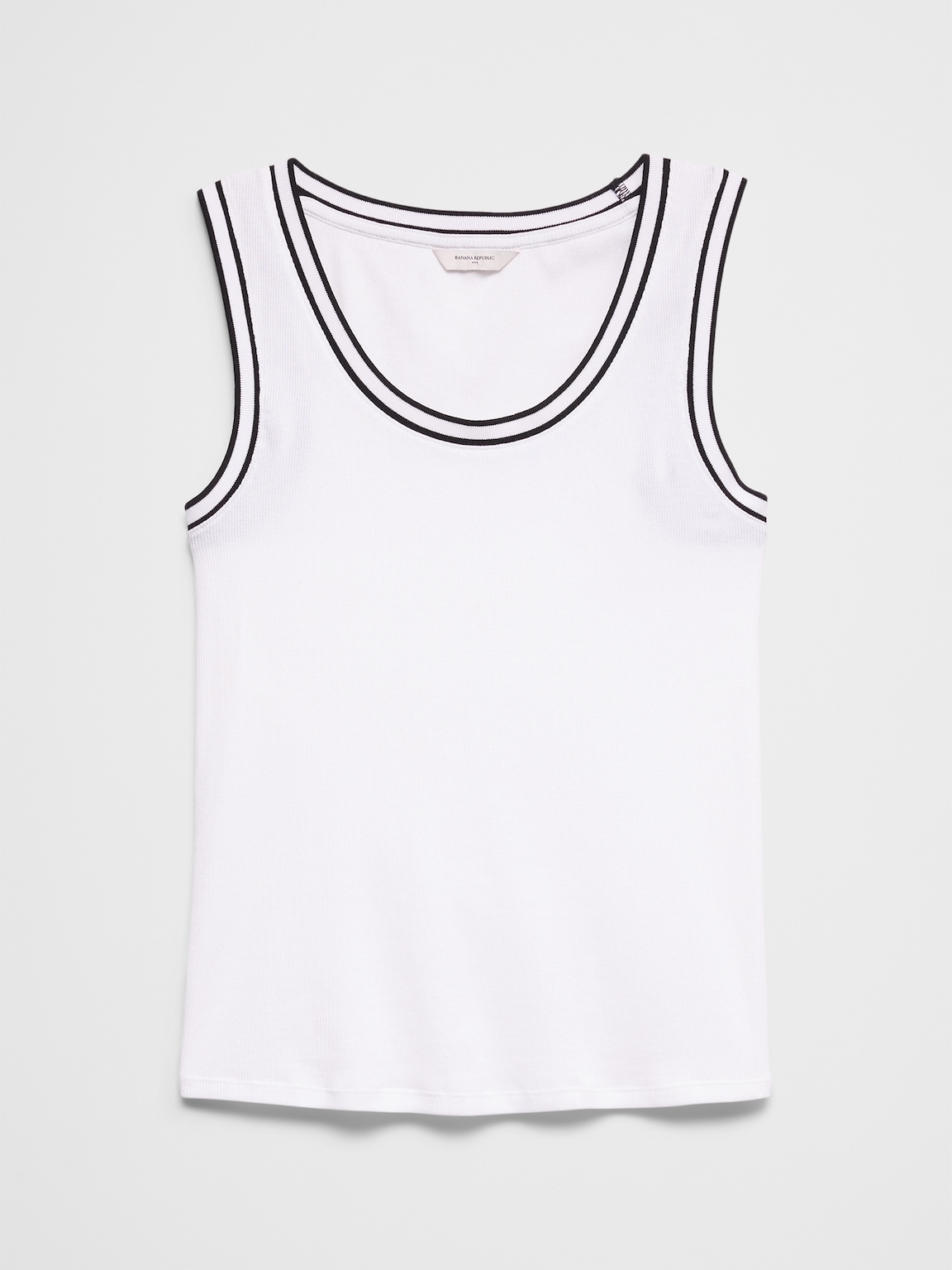 Ribbed Scoop-Neck Tank