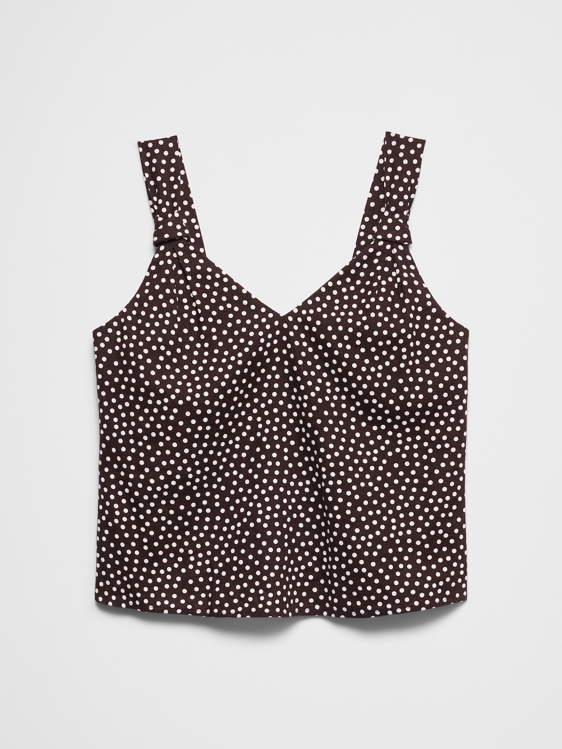 Linen-Blend Knotted Top
