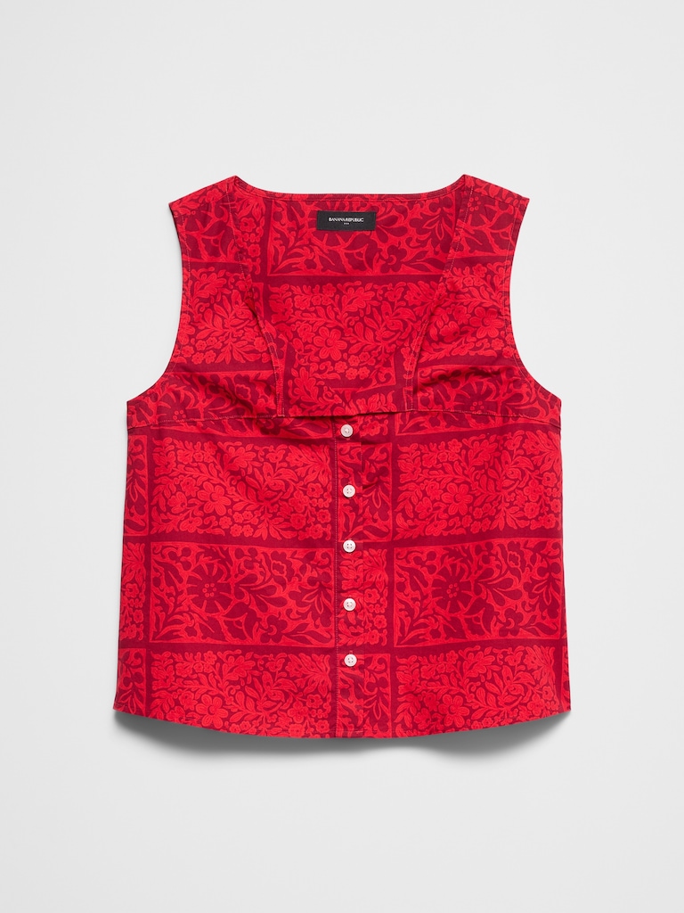 Button-Through Top