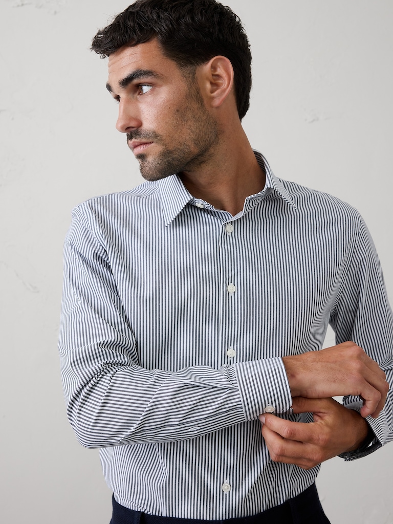 Slim-Fit Untucked Dress Shirt