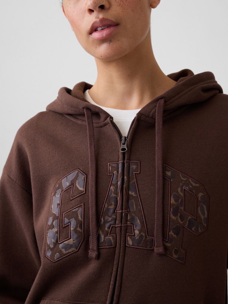 Relaxed Gap Logo Zip Hoodie