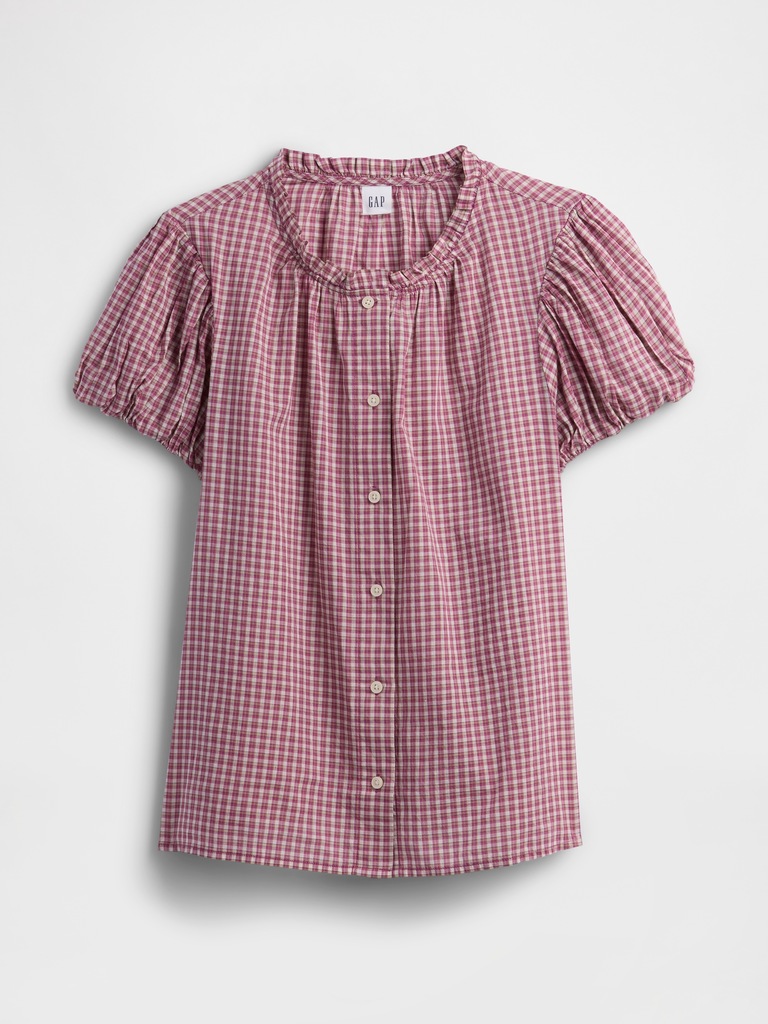 Print Puff Sleeve Top