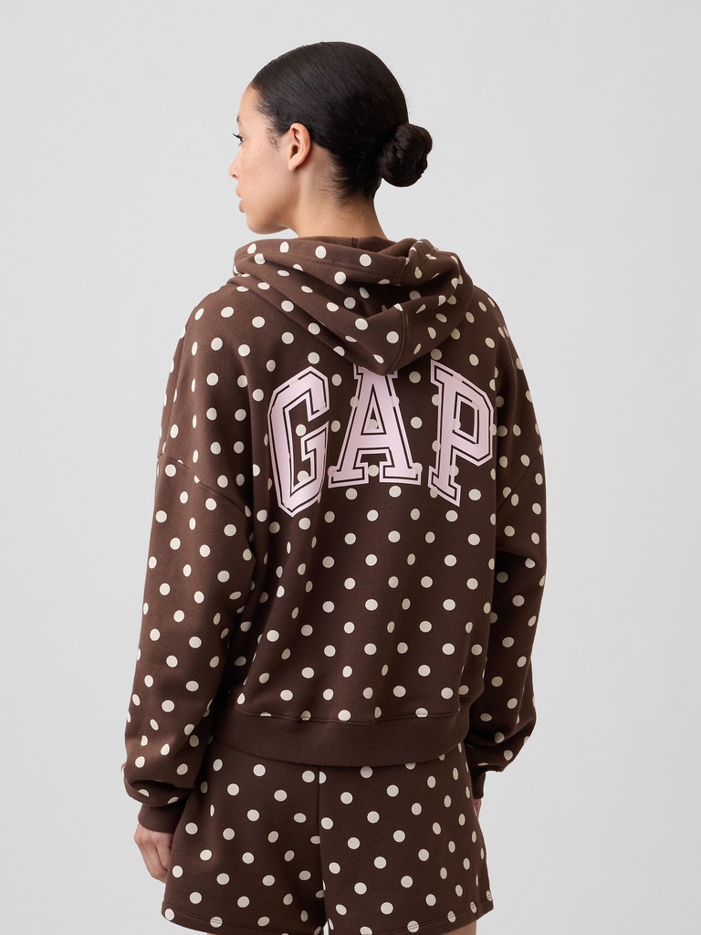 Relaxed Gap Mini-Logo Cropped Hoodie