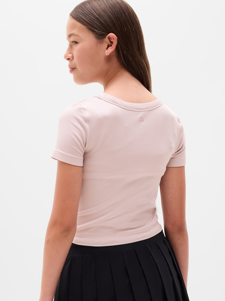 Athleta Girl Rise Above Rib Scoop Tee