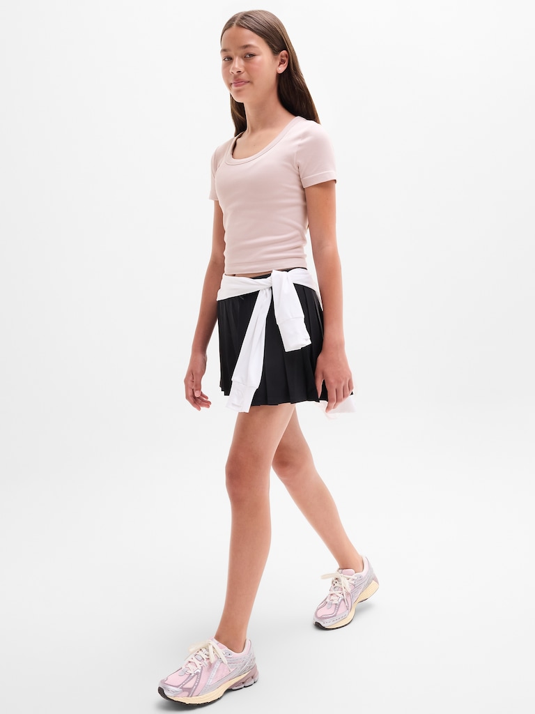 Athleta Girl Rise Above Rib Scoop Tee