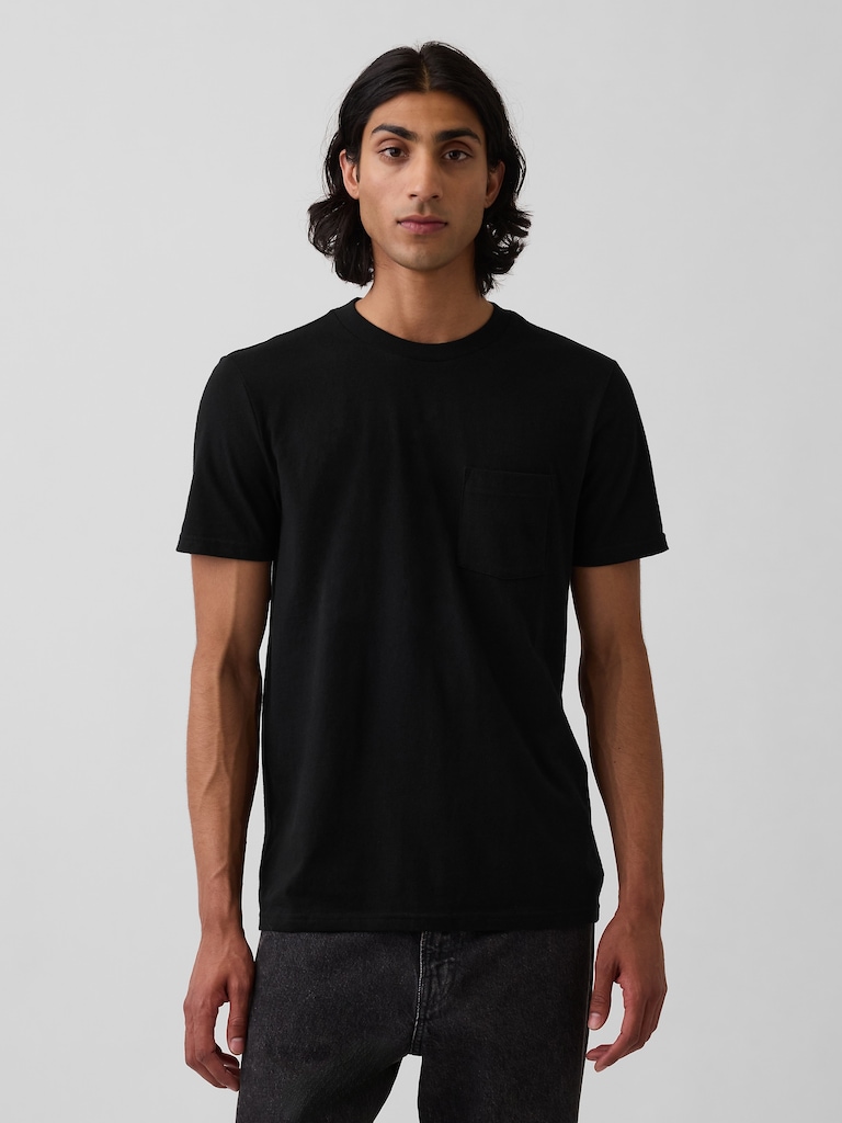 Adult Organic Cotton Pocket T-Shirt