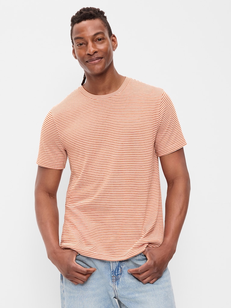 Crew-Neck Striped T-Shirt