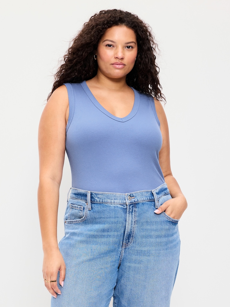 Snug Crop V-Neck Tank Top