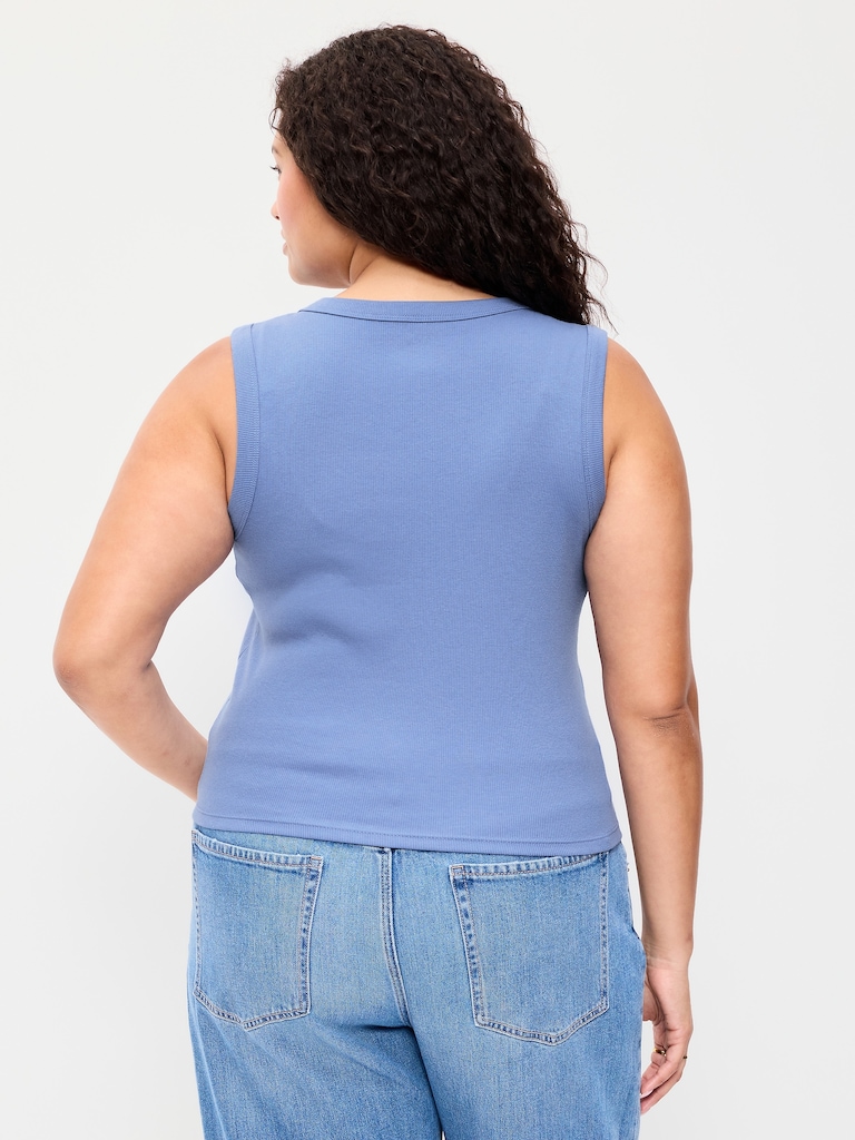 Snug Crop V-Neck Tank Top