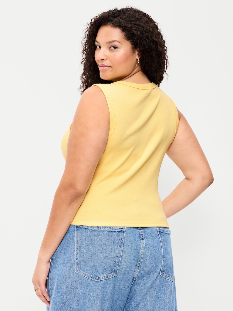 Snug Crop V-Neck Tank Top