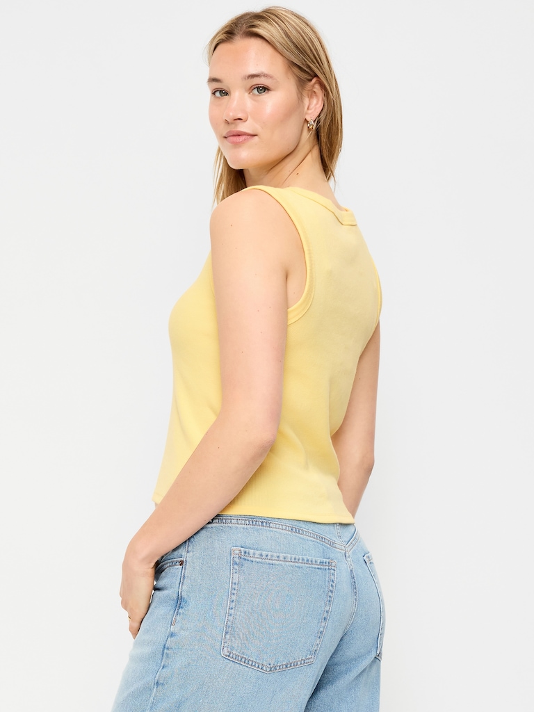Snug Crop V-Neck Tank Top