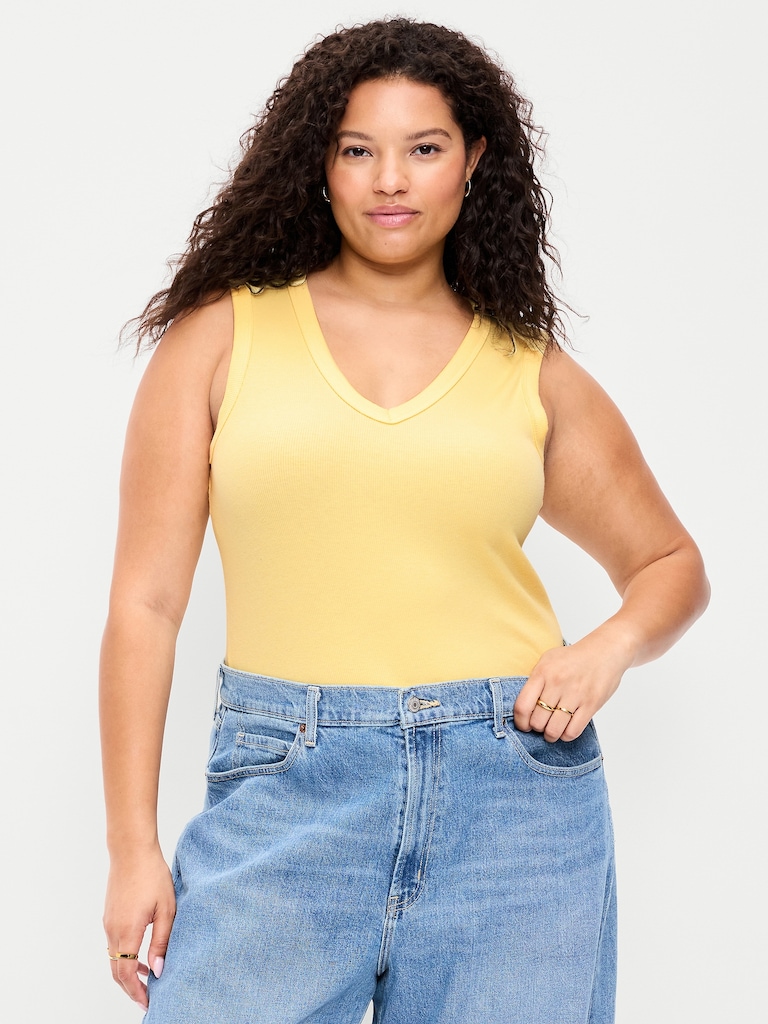 Snug Crop V-Neck Tank Top