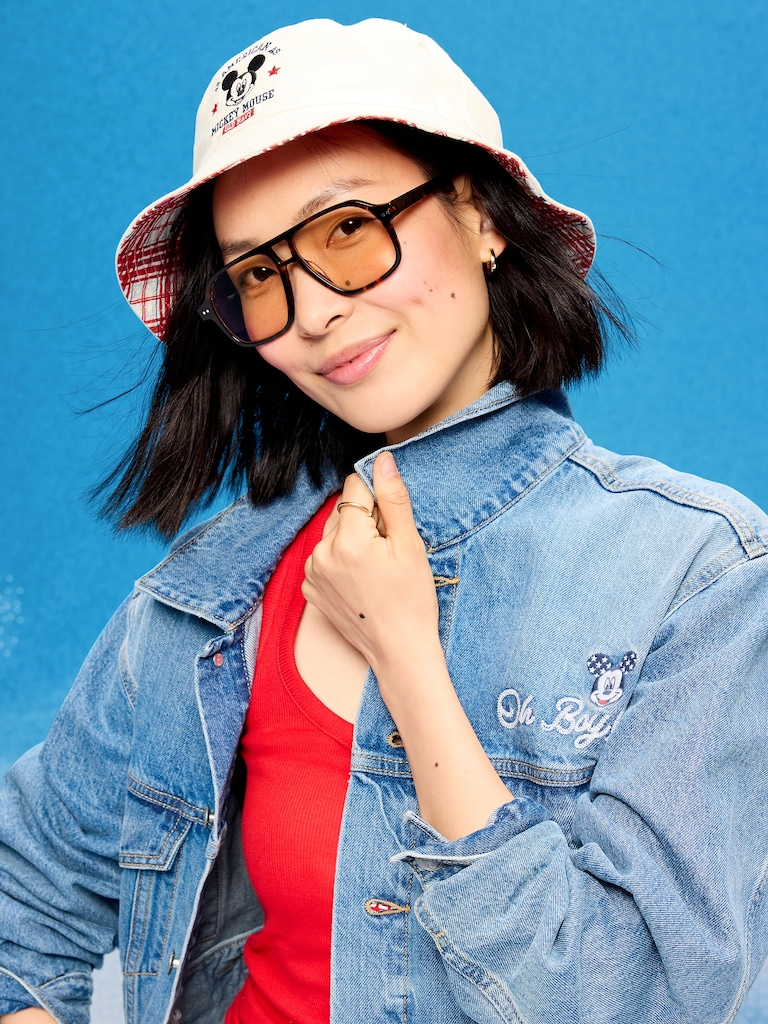 Old Navy x Disney Mickey Mouse Reversible Canvas Bucket Hat for Adults