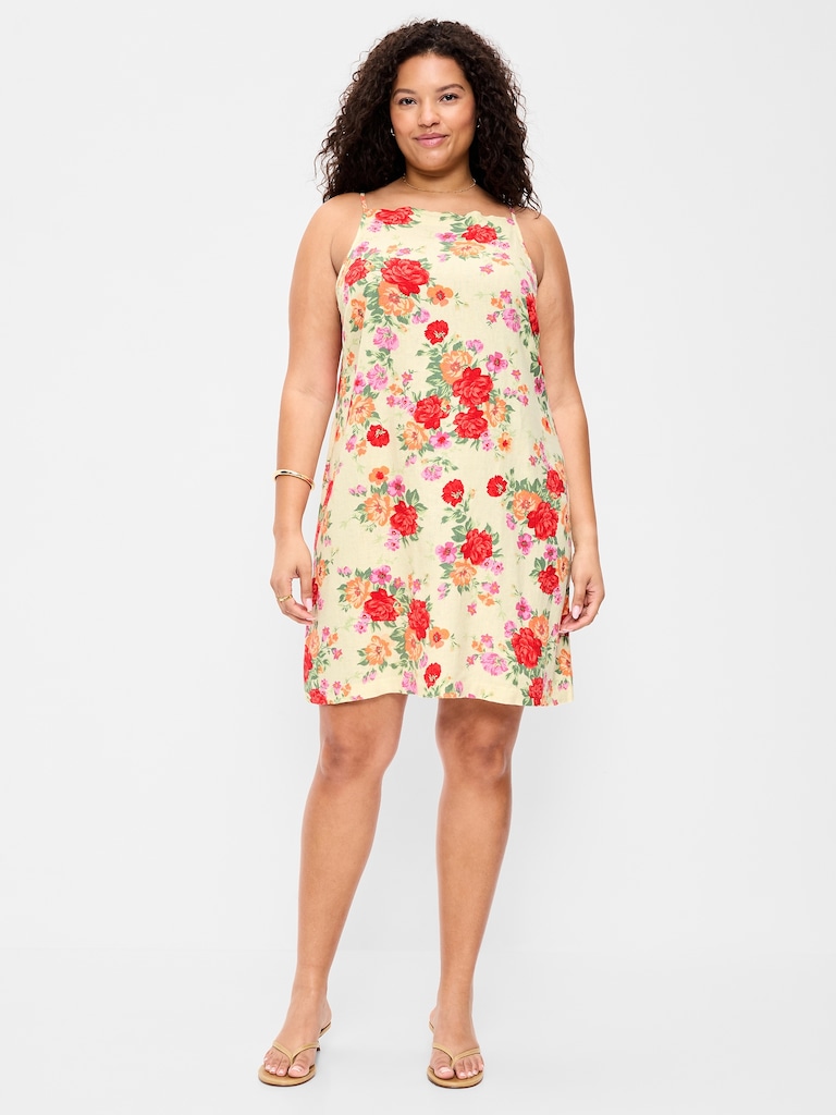 Robe droite courte sans manches