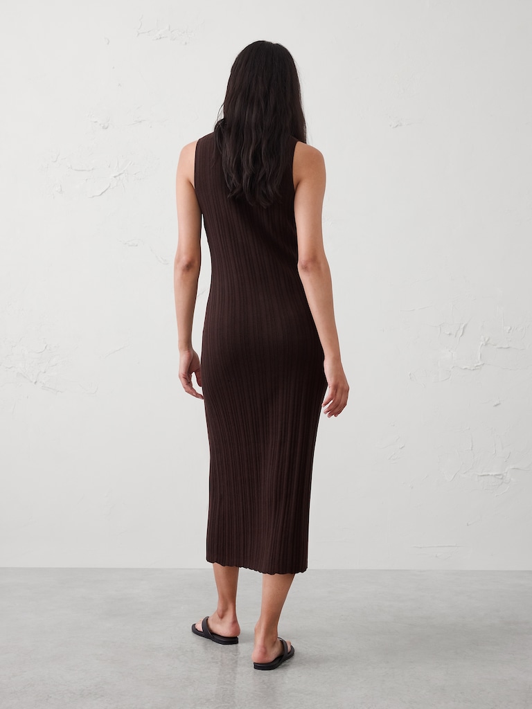 Button-Through Midi Dress
