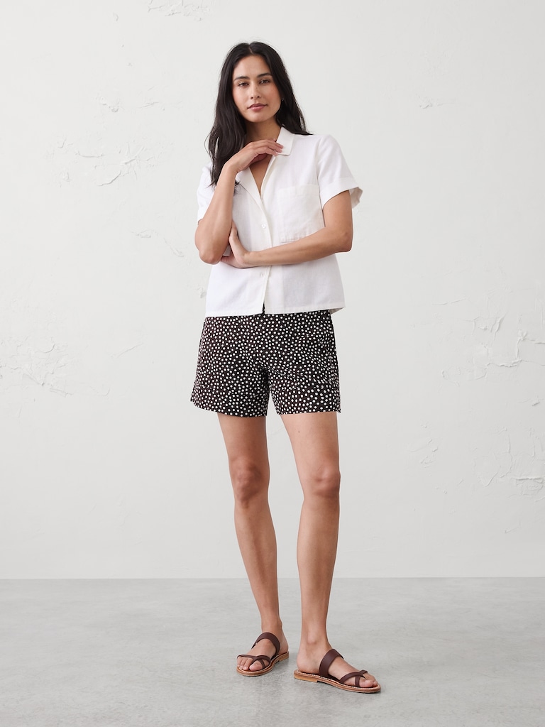 Anyday High-Rise Linen-Blend Short