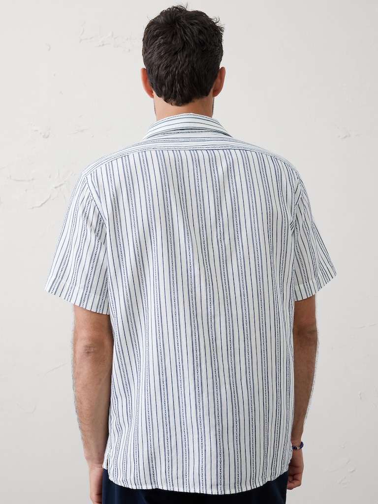 Standard-Fit Textured Resort Shirt