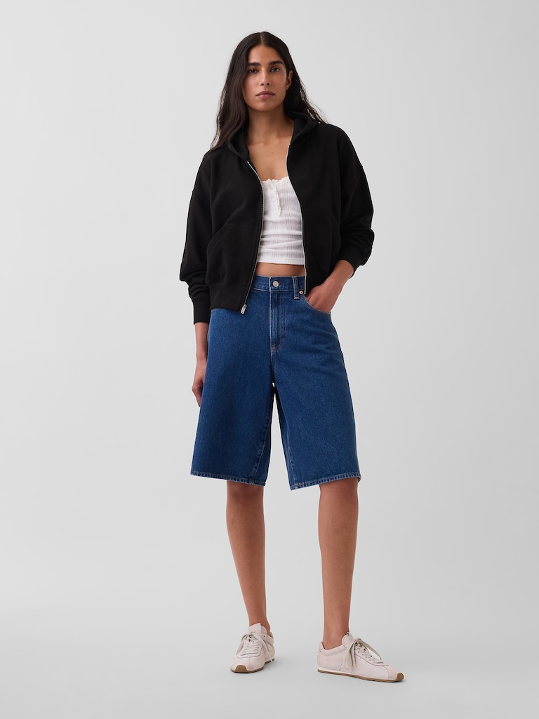 VintageSoft Terry Oversized Wedge Zip Hoodie