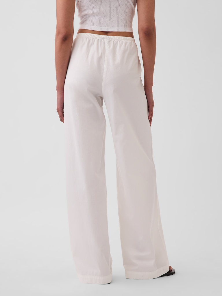 Mid Rise Relaxed Easy Wide-Leg Pants