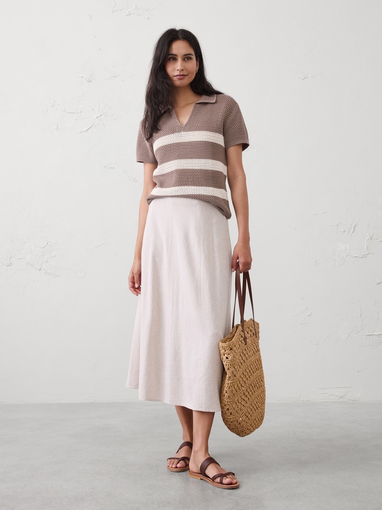 Cotton Textured Sweater Polo