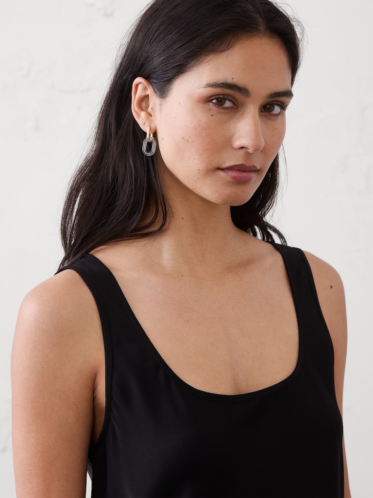 Clear Resin Link Earrings