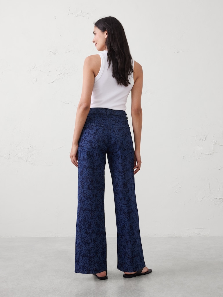 Wide-Leg High-Rise Jean