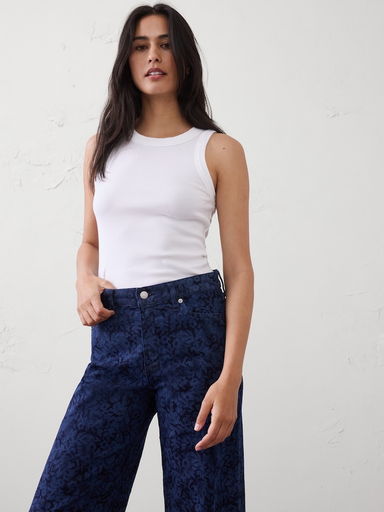 Wide-Leg High-Rise Jean
