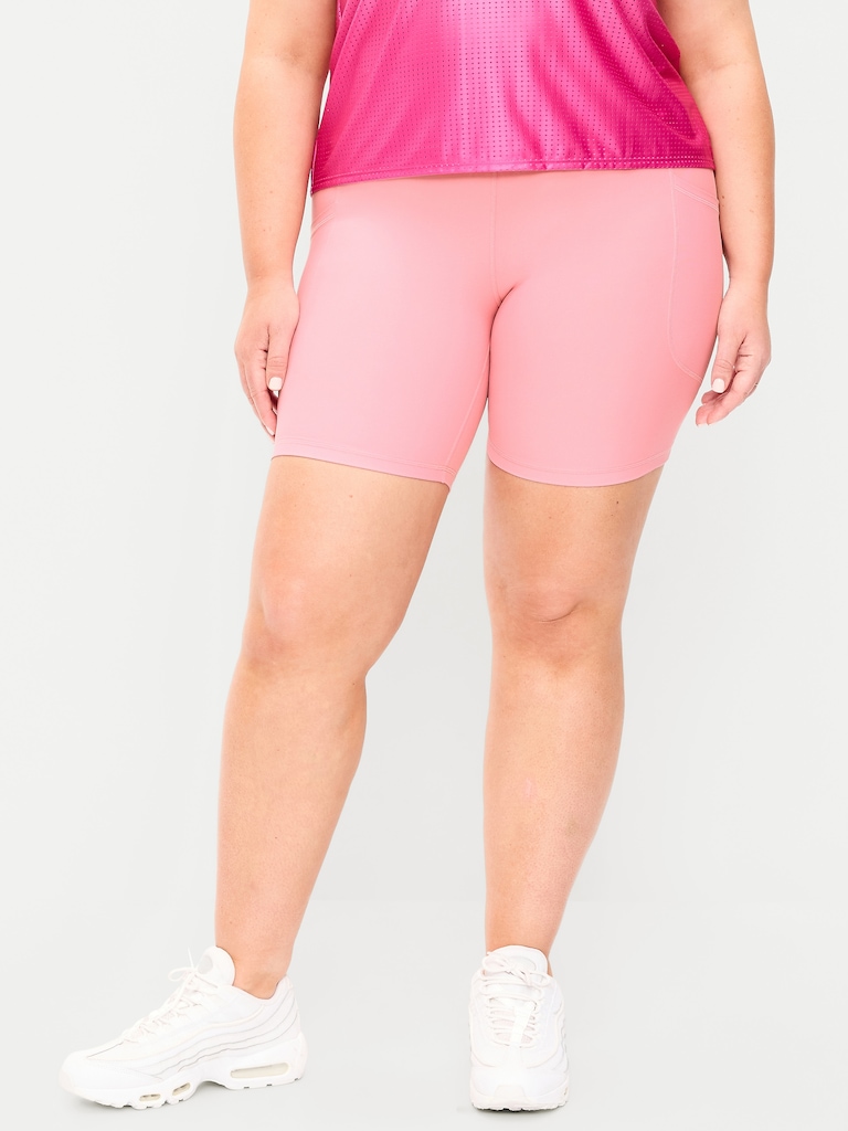 High-Waisted PowerSoft Biker Shorts -- 8-inch inseam
