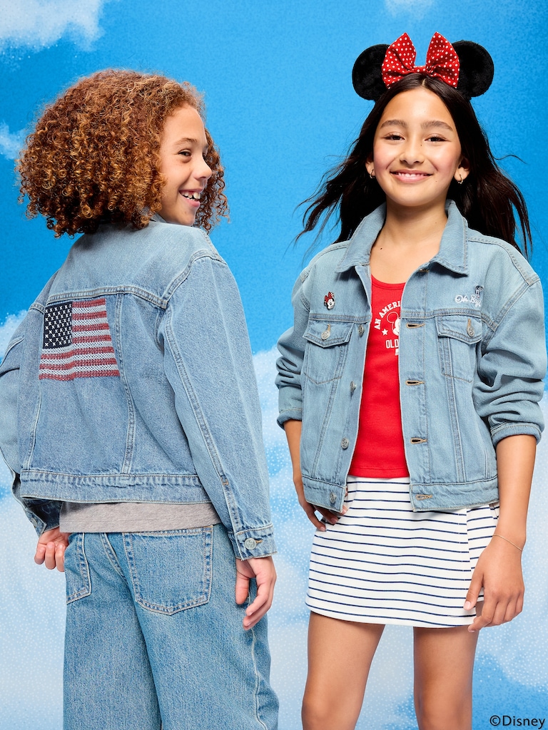 Old Navy x Disney Mickey Mouse Gender-Neutral Denim Trucker Jacket for Kids