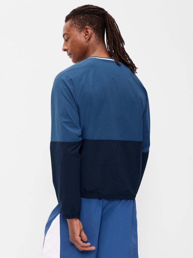 V-Neck Pullover Windbreaker