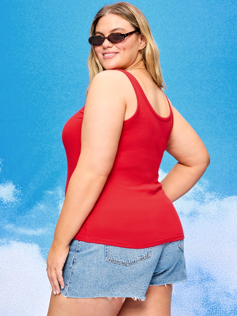 Old Navy x Disney Mickey Mouse Ribbed Scoop-Neck Tank Top for Women
