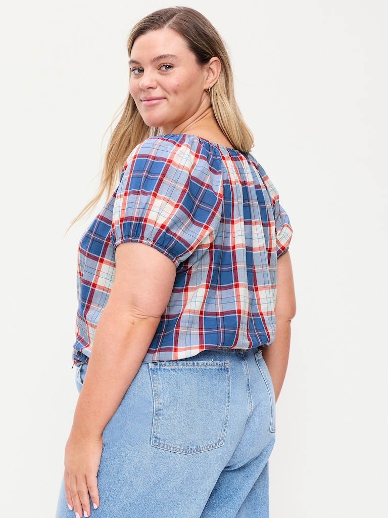 Short-Sleeve Bubble Top