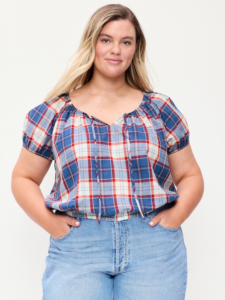 Short-Sleeve Bubble Top