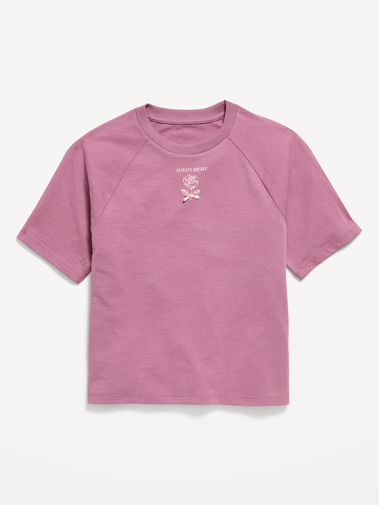 T-shirt surdimensionné à manches courtes à imprimé pour fille
