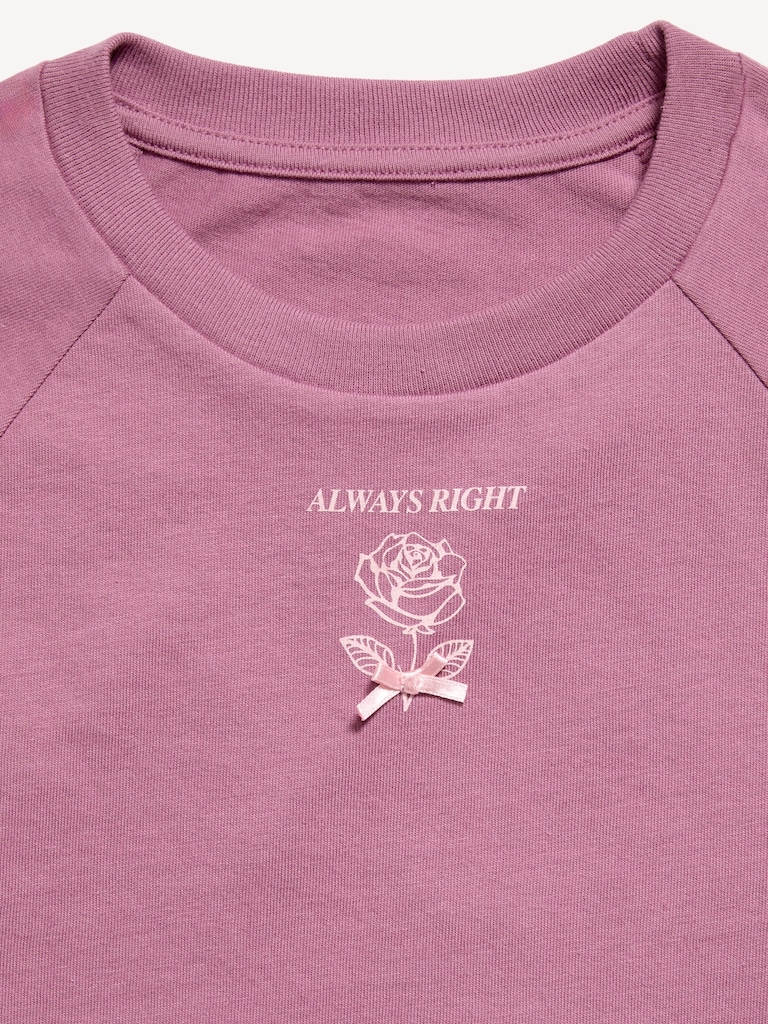 T-shirt surdimensionné à manches courtes à imprimé pour fille