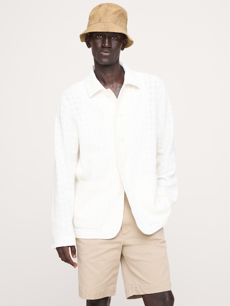 Basketweave Shirt Jacket