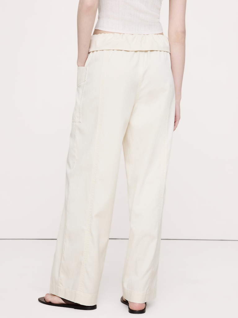 High-Rise Straight-Leg Fisherman Pant