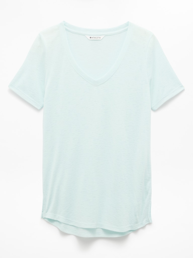 Breezy Scoop V-Neck Tee