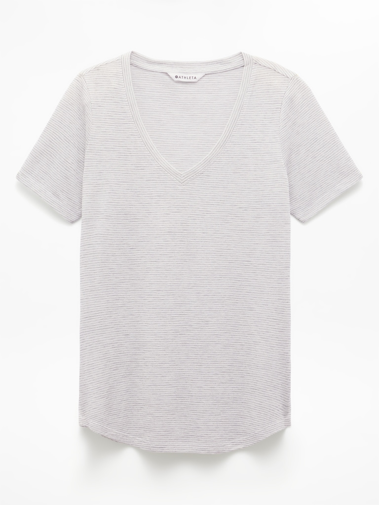 Breezy Scoop V-Neck Tee