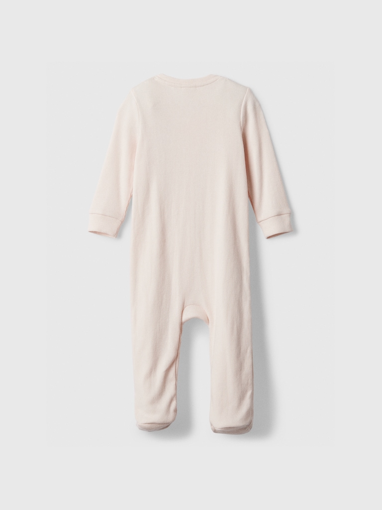 Baby Ribbed Two-Way Zip One-Piece
